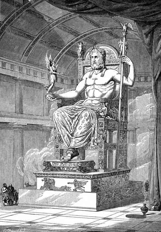 At olympia of zeus statue Olympia, Phidias'