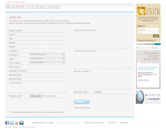 Get Listed in Cycladia