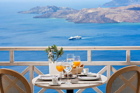 Hotels with view Santorini