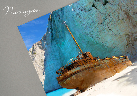 Navagio Beach in Zante Greece