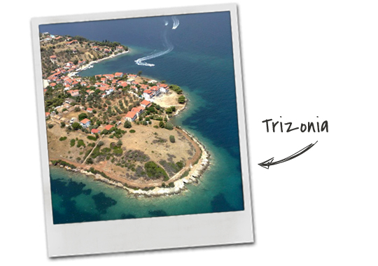 Trizonia island in Greece