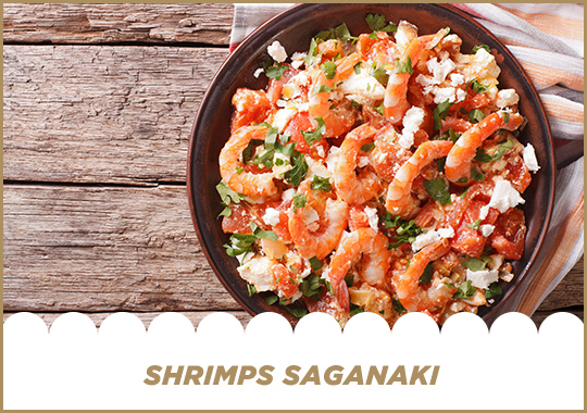 Shrimps Saganaki