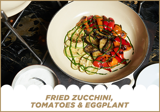 Fried Zucchini, Tomatoes & Eggplants